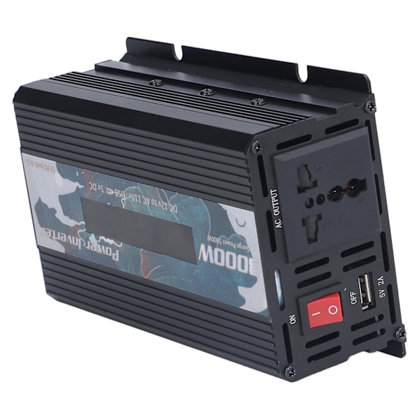 Ren Sinus Bølge Inverter DC 12V til AC 110V Multifunktionel Power Batteri Konverter til elektrisk apparat Sort