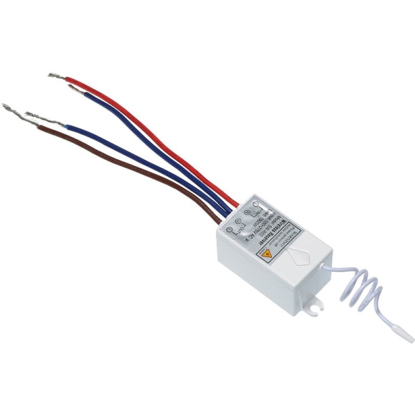 AC 180~275V Trådlös switch mottagare controller Ingen ledning Fjärrkontroll belysning och apparater, modell: Vit