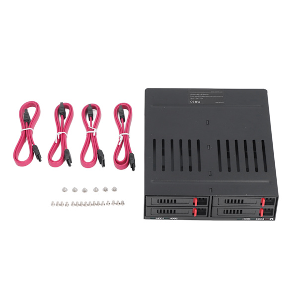4 Bay HDD Cage Chassi 5,25-tommer enhedsfag 2,5-tommer SATA-mobilrack-kompatibel 9,5 mm 12,5 mm harddiske med tyk bund SSD'er