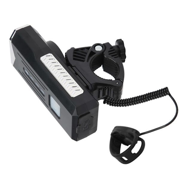 Pyörän etuvalo Pyörä Vedenpitävä Taskulamppu Äänimerkki Varoitus USB Ladattava Pyöräilyyn Hopea