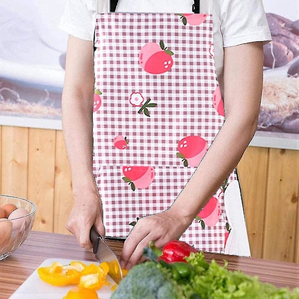 Justerbart mjukt kockförkläde med ficka - Unisex söt design