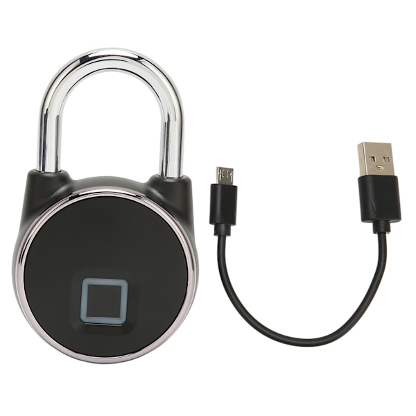 Bluetooth fingeravtryckshänglås USB-laddning 360 graders igenkänningsapp Smart nyckellöst lås för Android för IOS-system