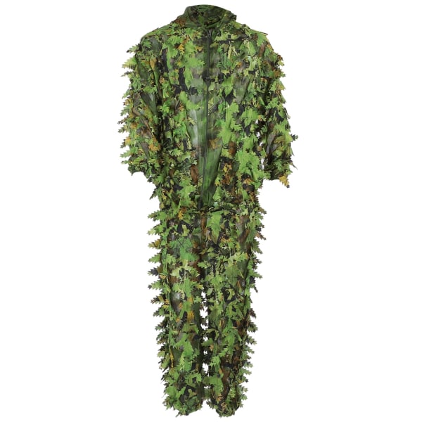 Green Wild Camouflage Ghillie Suit 3D Leaf jakker og bukser Sett Klær for jakt