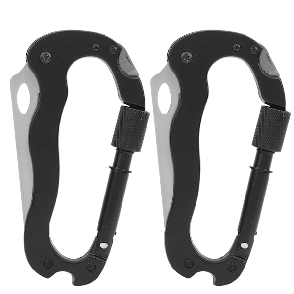 2ST 5 i 1 multifunktionscamping snabbhängande spänneverktyg Outdoor Survival D karbinhake