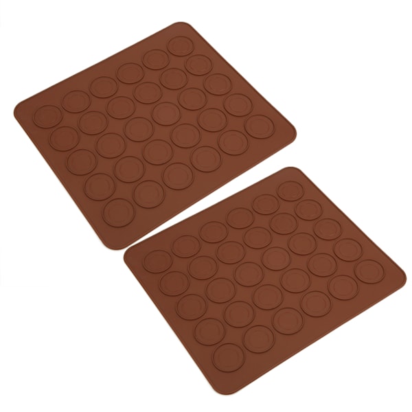 2 stk. 30 huller Silikon Non-Stick Macaron Pad Ovnmatte Køkkenbageri Tilbehør
