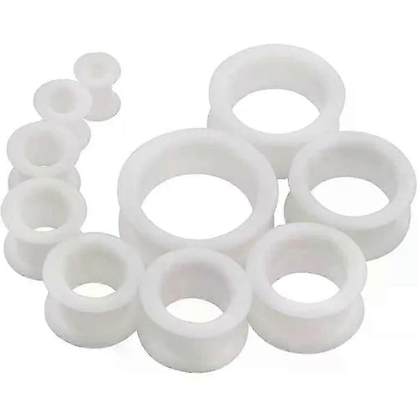 3-38 mm Store Hull Silikon Fleksible Dobbelt Utvidede Øreplugger For Hudforstørrelse Ringer Måler Expander Bårer 2025