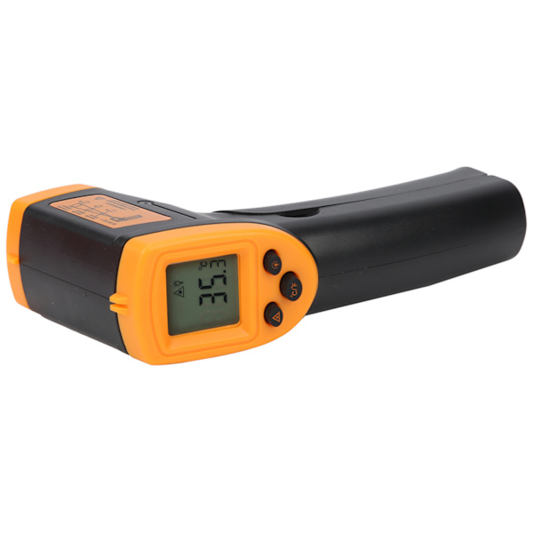 HW600 Kosketukseton Lämpömittari LCD Infrapunainen Digitaalinen Lämpötilan Mittaus Termometri (Keltainen)