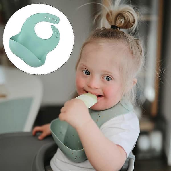 Silikonhaklapp, Vattentät Utan Tvätt, Silikon Salivbinda Mint Green