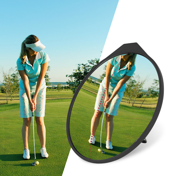 Konvex Spegel Golf Vidvinkel Speglar Full Swing & Putting Golf Träning Hjälpmedel