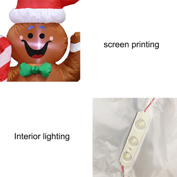 Pepparkakor Man luftad modell Jul Uppblåsbar gammal man snögubbe