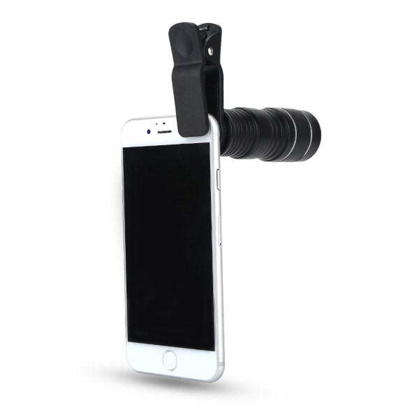 Utomhus Mini Portable 12 Times Focusing Phone Monoculer Smartphone Telescope (Silver)