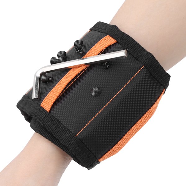 Fickstil femrads magnetiskt armband multifunktions bärbara handledsverktygsmagneter Nylon