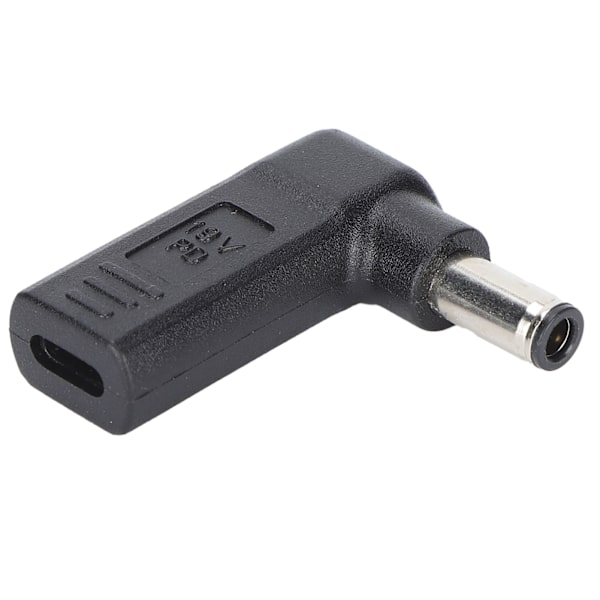 PD-oplader - Type-C til DC-adapter, hun til han-stik, 6,0x0,6 mm retvinkelstik