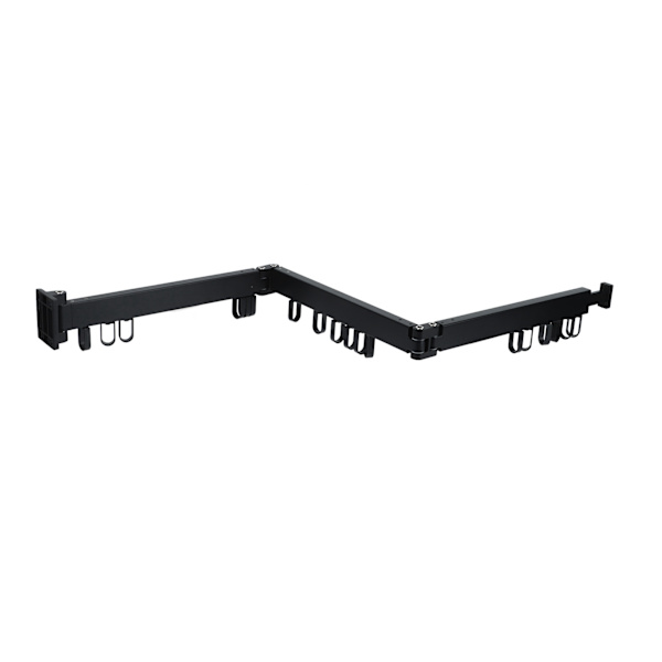 Wall Clothes Drying Rack Retractable Space Saving Rotating Ring Single Clothes Hanger for Balcony Laundry Room Black Three-Fold