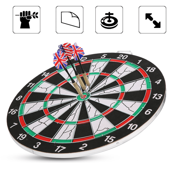 Dubbelsidig flockande darttavla Dart Set Target Game för KTV Leisure Entertainment
