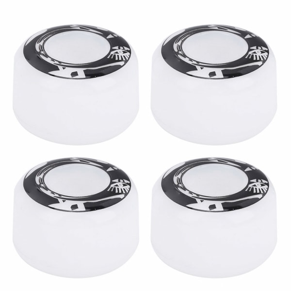 4Pcs/Set High Elasticity PU Fish Board Skateboard Wheels Replacement Accessorieswhite with pattern