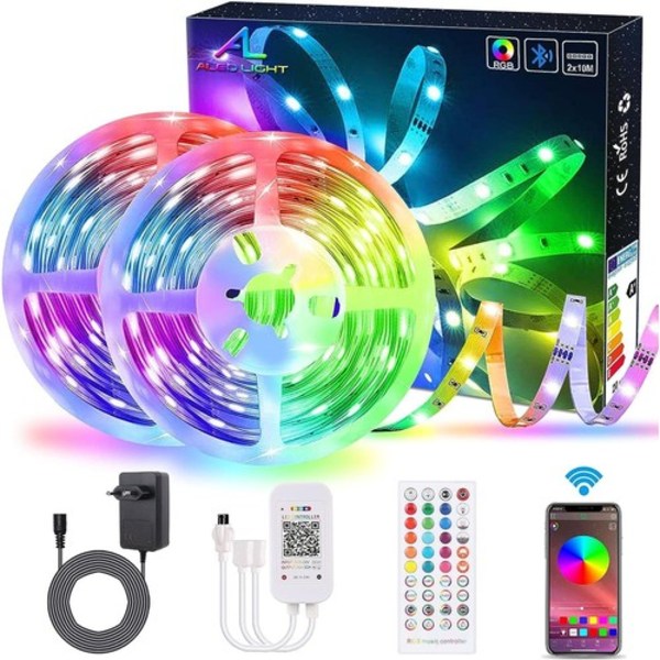 LED lys stripe RGB lavspent lys stripe 5V USB Bluetooth infrarød 24 taster