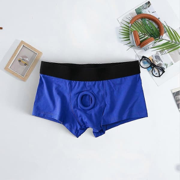 Herre-boxershorts med lav talje, åndbart design og åbning foran White L