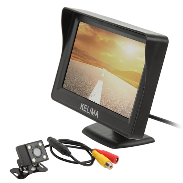 4LED Backup Kamera 4.3in Bagudsyn Monitor Kit 120° Bred Vinkel IP68 Vandafvisende Nattesyn til Bil Lastbil SUV