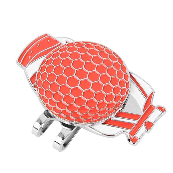 Portable Lightweight Golf Ball Marking Tool Metal Hat Clip Marker Practice Accessory Red