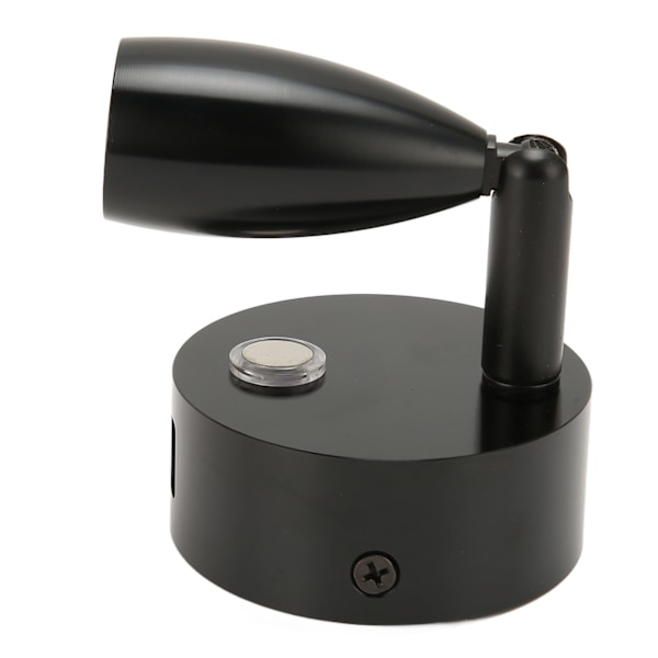 Läslampa för husbil med USB Typ C-port Blå Nattlampa 3-färgsbländande Båtläslampa Polerad yta Touch Switch DC12‑24V Svart