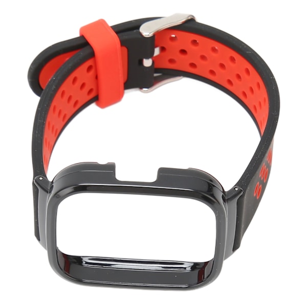 2 i 1 klokke erstatningsreim for Redmi Watch 3 Quick Release myk silikon Svettebestandig Smartklokke Armbånd Svart Rød