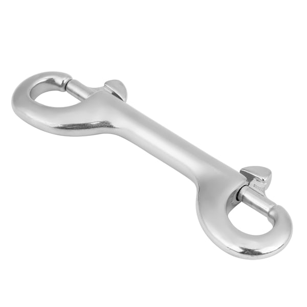 Slidstærkt rustfrit stål med dobbelt ender Clip Krog Bolt Snap Scuba Diving Spænde (115 mm)