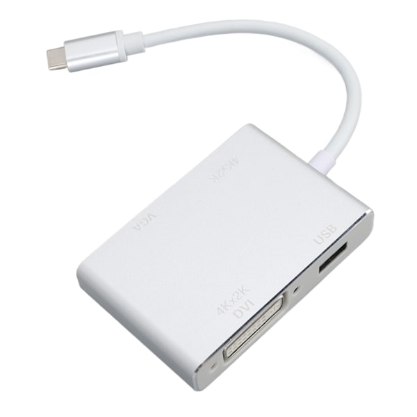 4-in-1 USB C Hub, Type C to USB 3.1 HDMI DVI VGA Adapter, Multiport Latausliitäntä
