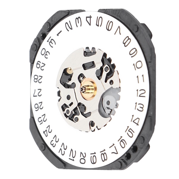 Klokkesett med hvit datovisning VX32 Quartz Watch Urverk Erstatningsklokke Reservedeler Reparasjon Movement