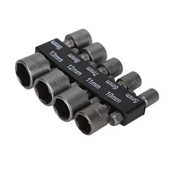 9 stk Socket Bits 1/4in Hex Skaft Krom Vanadium Stål Skruetrækker Sokkel med Opbevaringsholder