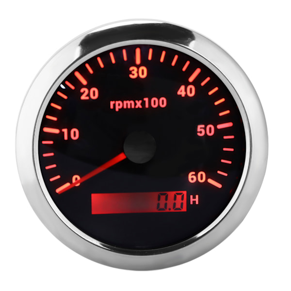 Varvräknare 85 mm/3,35 tum 0‑6000 RPM Färgglad bakgrundsbelysning Justerbar Universal för tekniska maskiner Svart