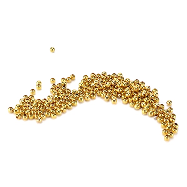 200 st Smyckespärlor Enkelt Material Armband Halsband Tillbehör Avdelningspärlor för DIY Smycken Imitationsguld