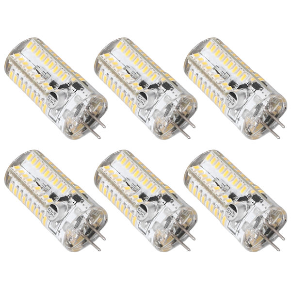 6 st G4 LED-lampor Bi Pin Base-glödlampor 5W LED-majslampor för landskapsbelysning Hembelysning Varmvit 2700-3000K