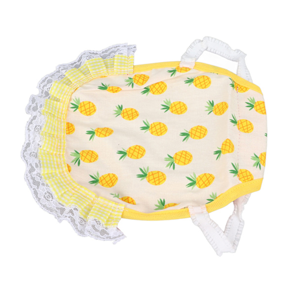 Chicken Saddle Apron Double Layer Cotton Comfortable Chicken Feather Fixer Wing Back Protector for Poultry Yellow Pineapple