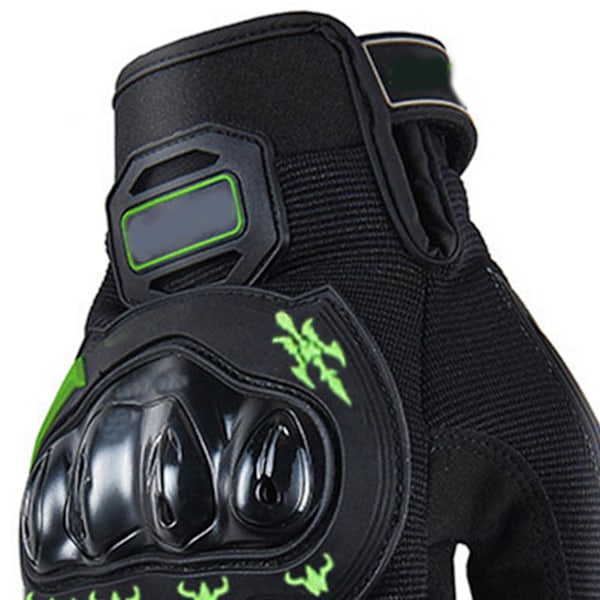 Full Finger Touch Screen Motorcykel Handskar Andas Touchscreen Handskar med Full Hand Green