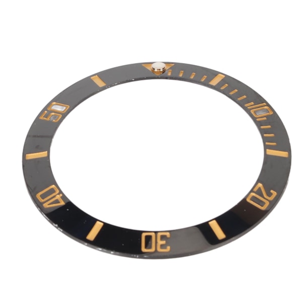 40 mm diameter klocka Insert Ring Clear Scale Luminous Keramic Replacement Bezel Insert Gold Character Black Back