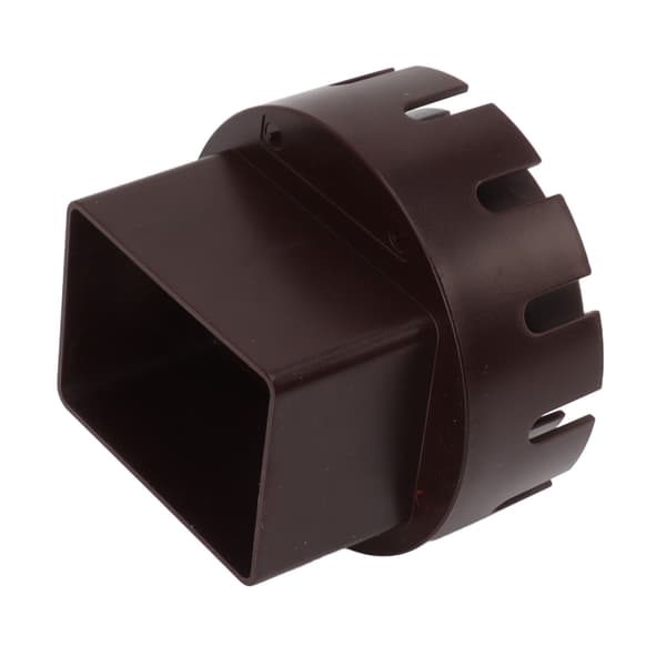 Downspout Adapter Plastic Drain Adapter Downspout Converter Replacement Connection with Screws Brown L 3x4in