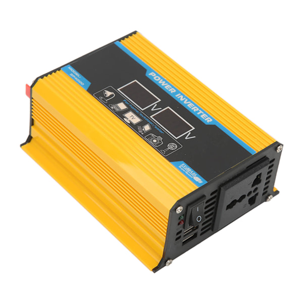 300W Modifierad Sine Wave Inverter USB Car Power Inverter Adapter LED Display 12V till 220V Gul