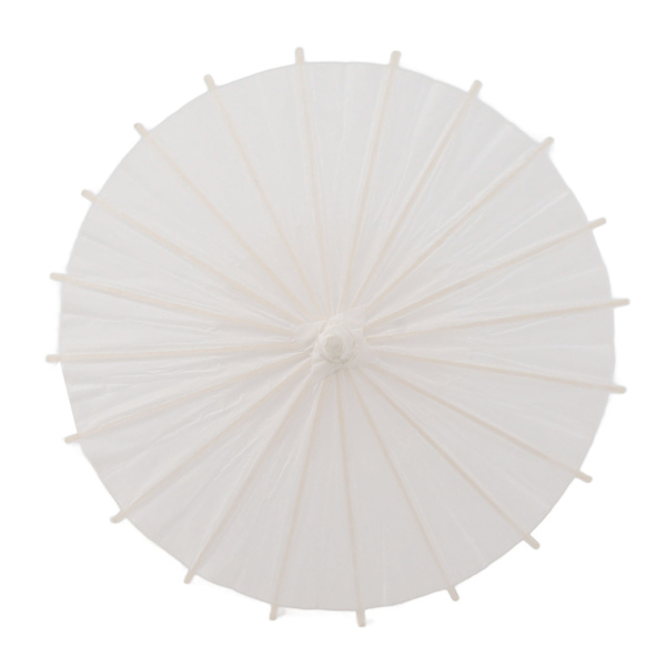 Lasten paperi sateenvarjo bambu ja paperi kiinalainen tyyli Elegantti valkoinen DIY paperi sateenvarjot koristeluun 28cm/11in