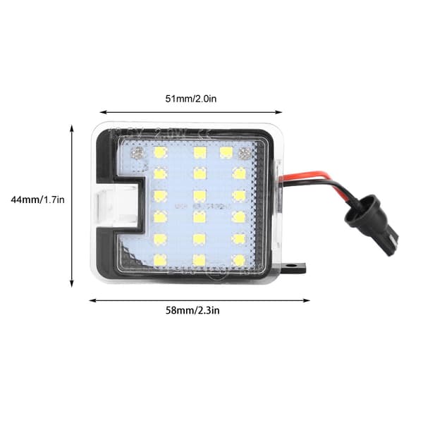2 st LED Vingspegel Belysning Dörrbelysning Exteriör Passar Ford/Focus 2013