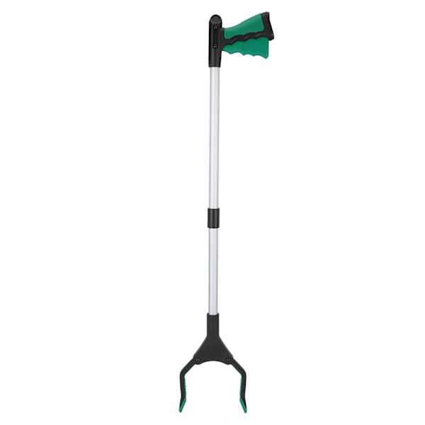 Multifunksjonell sammenleggbar lang søppelklype Grabber Picker Tools Sanitærrengjøringstilbehør Grønt håndtak Sølv Tube