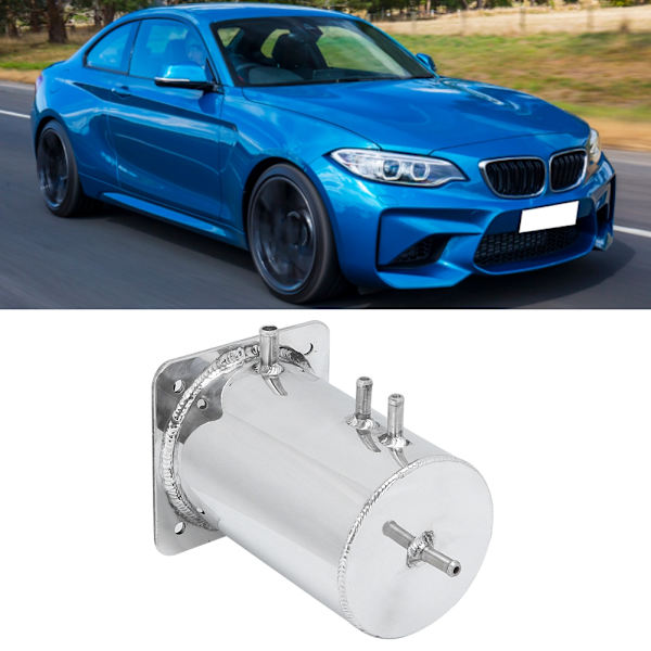 Spejlpoleret Fuel Swirl Pot Alloy 2 LT Brændstof Surge Tanks Box til Race Drift Rally