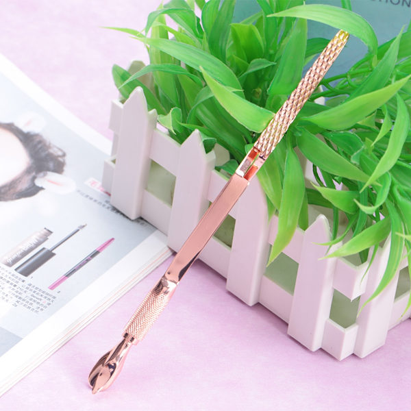 Negleforming Nagelfjerningstang i rustfritt stål Nail Art Tool (roségull)