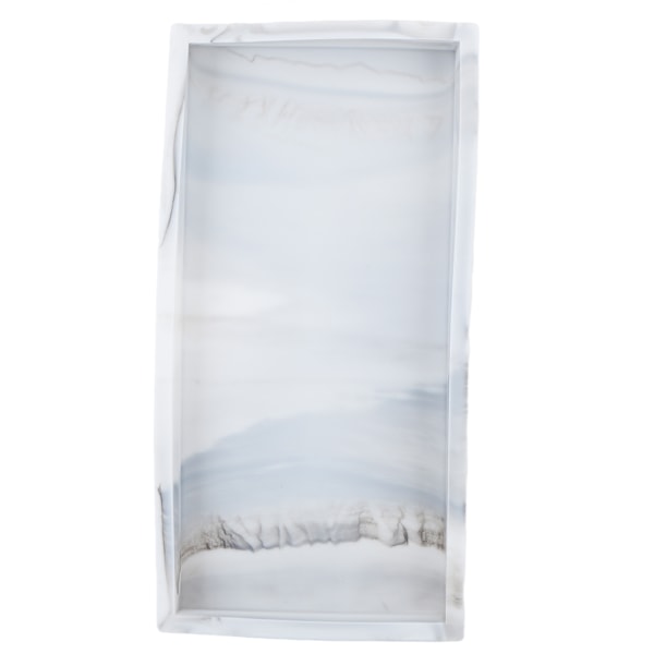 Silikon Förvaringsbricka Silica Gel Kök Sorteringsbricka Bricka Kosmetika Organiseringsbricka för badrum Sminkbord Marmor Färg Liten storlek