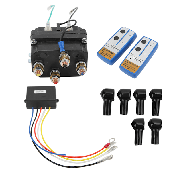 Professionell elektrisk vinschrelä pulverlackerad svart yta DC 12V 250A för 2000lb-5000lb ATV UTV