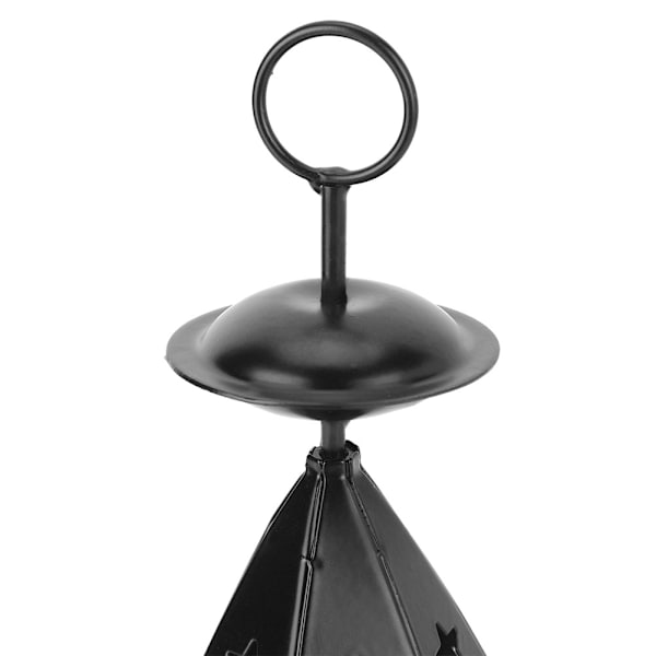 Hult Lyskule Stjerne Måne Retro Lysestake Stativ Hjem Soverom Dekorasjon Ornament Svart