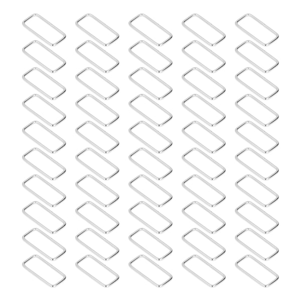 50 stk. Metalringe Holdbare Jern Rektangel Spænderinge til DIY Bælte Håndtaske Spænde Hardware Tøjdekoration 3x38x15mm