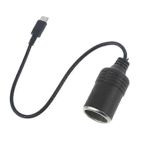 USB-C Pd Type-C - 12V Auton Tupakansytyttimen Naarasliitin Virtajohto