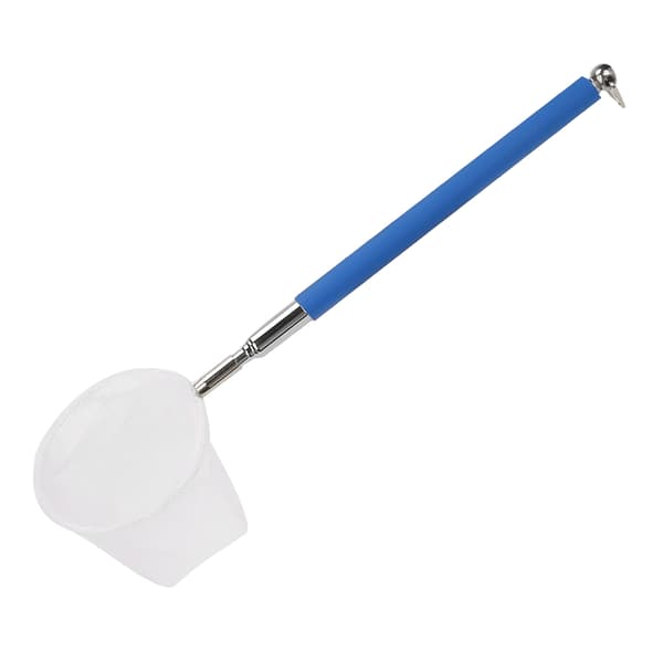 Adjustable Mini Fish Net Pole for Aquarium Tank Shrimp 20-57.5cm Expandable (Blue Round)