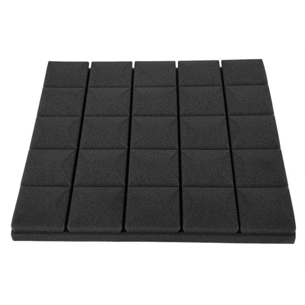 50*50*5cm 6 stk Skum Akustikpaneler Studio Lydabsorberende Skum (Sort)